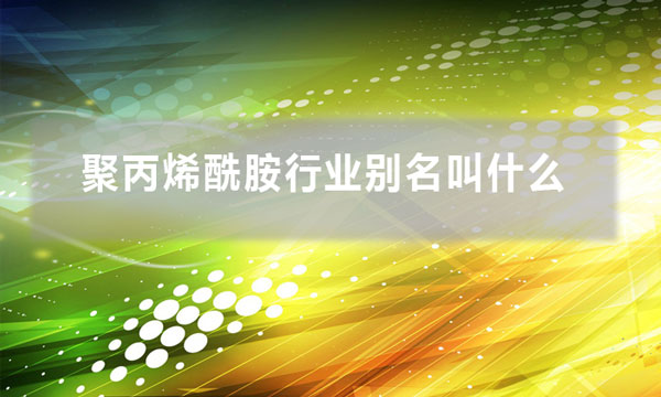 聚丙烯酰胺行業別名叫什么（聚丙烯酰胺在不同行業的叫法）